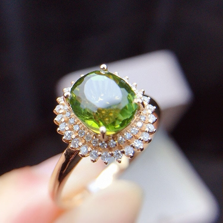 14k Gold 2.21 Ctw Natural Tourmaline & Diamond Ring - 5