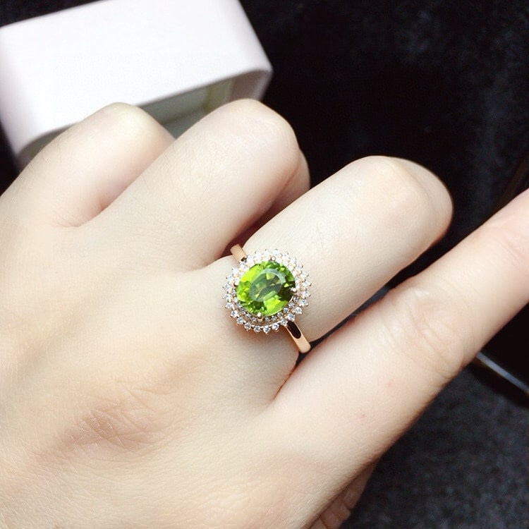 14k Gold 2.21 Ctw Natural Tourmaline & Diamond Ring - 6