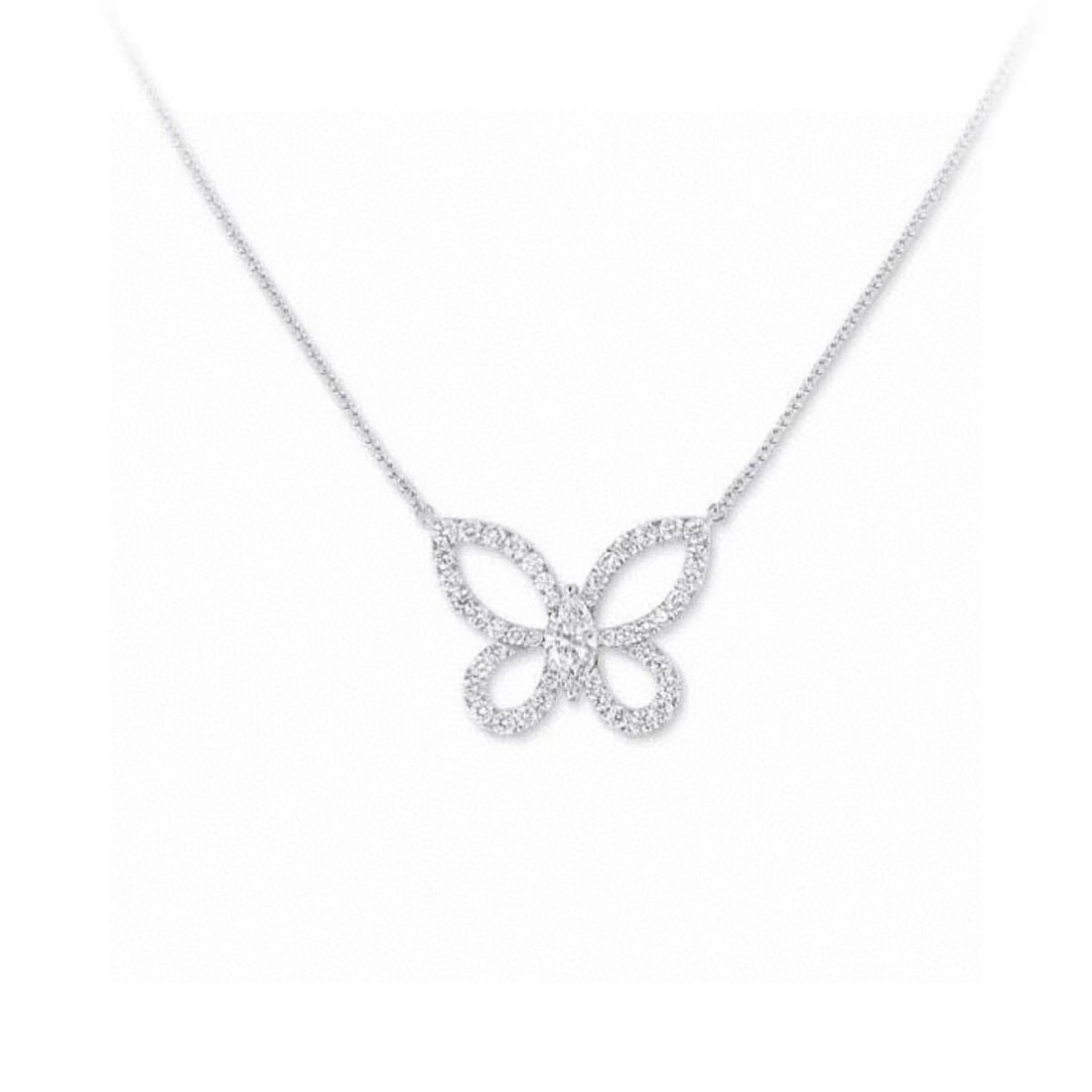 14k Gold 0.28 Ct Natural H Diamond Necklace - 6