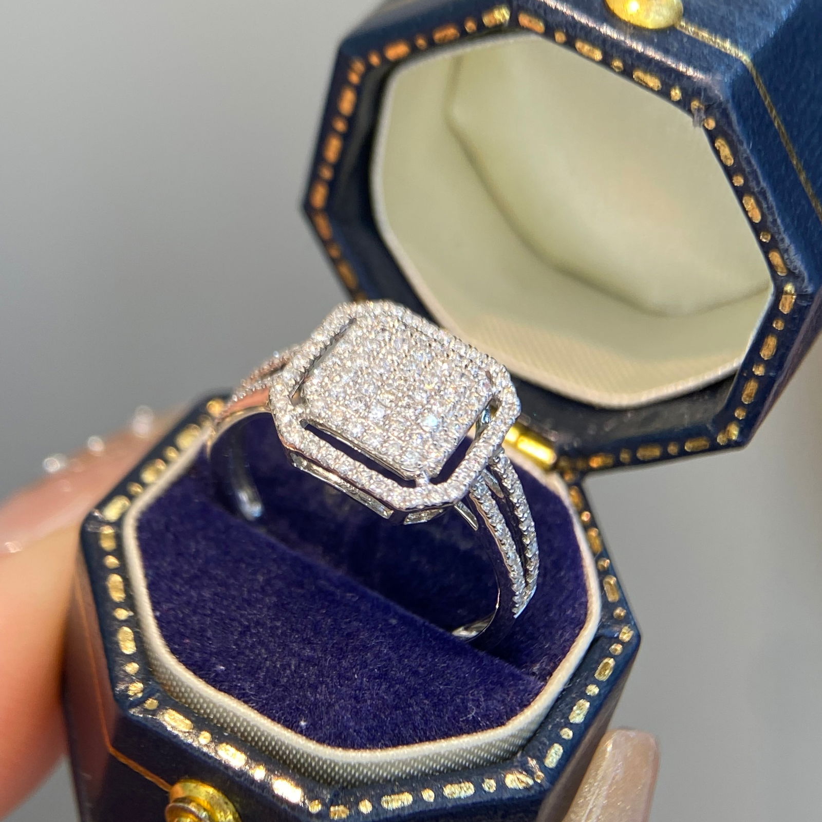 14k Gold 0.5 Ct Natural H Diamond Ring - 5