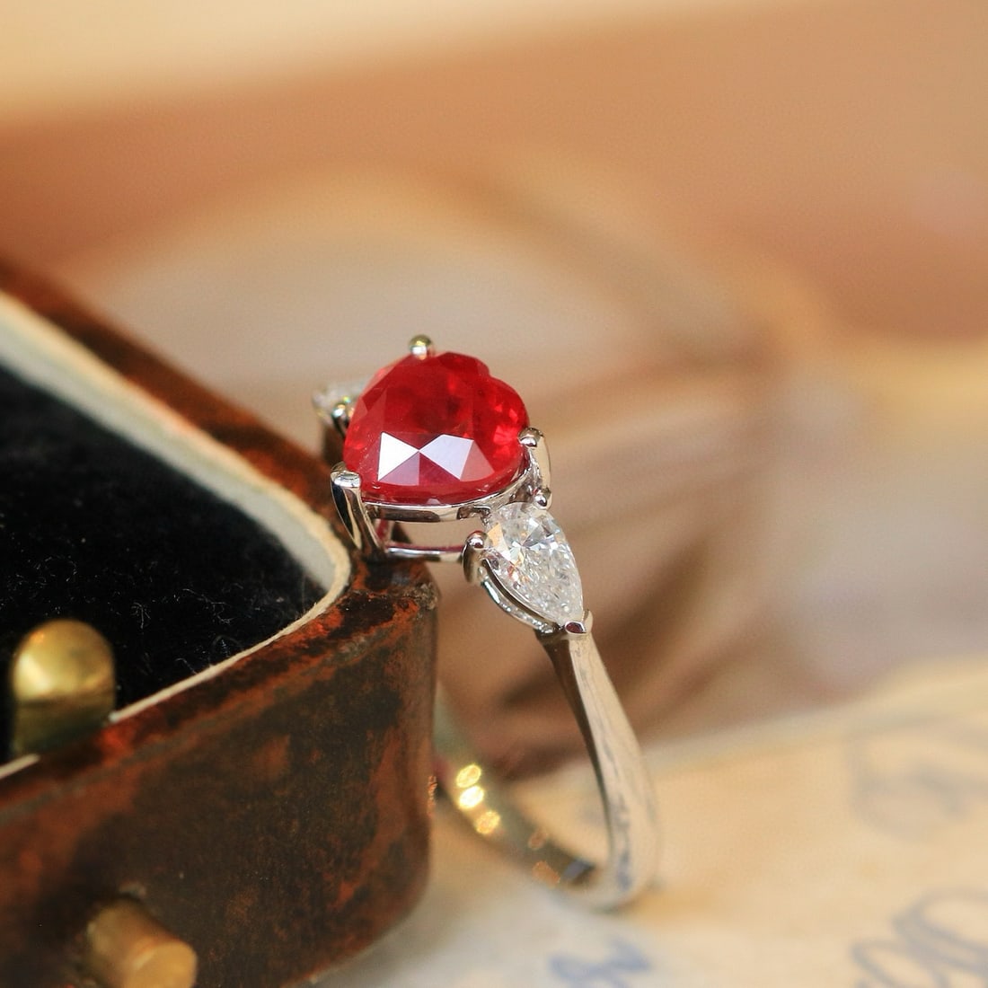 14k Gold 2.38 Ctw Natural Ruby & Diamond Ring - 4