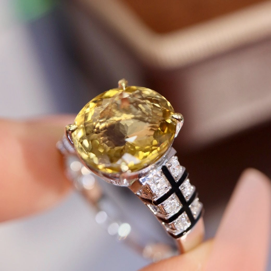 14k Gold 3.57 Ctw Natural Tourmaline & Diamond Ring - 2