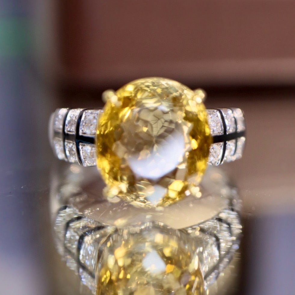 14k Gold 3.57 Ctw Natural Tourmaline & Diamond Ring - 5