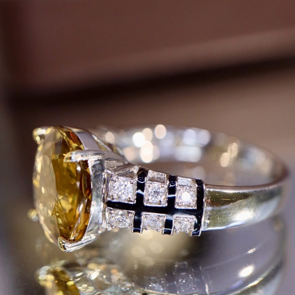 14k Gold 3.57 Ctw Natural Tourmaline & Diamond Ring - 6