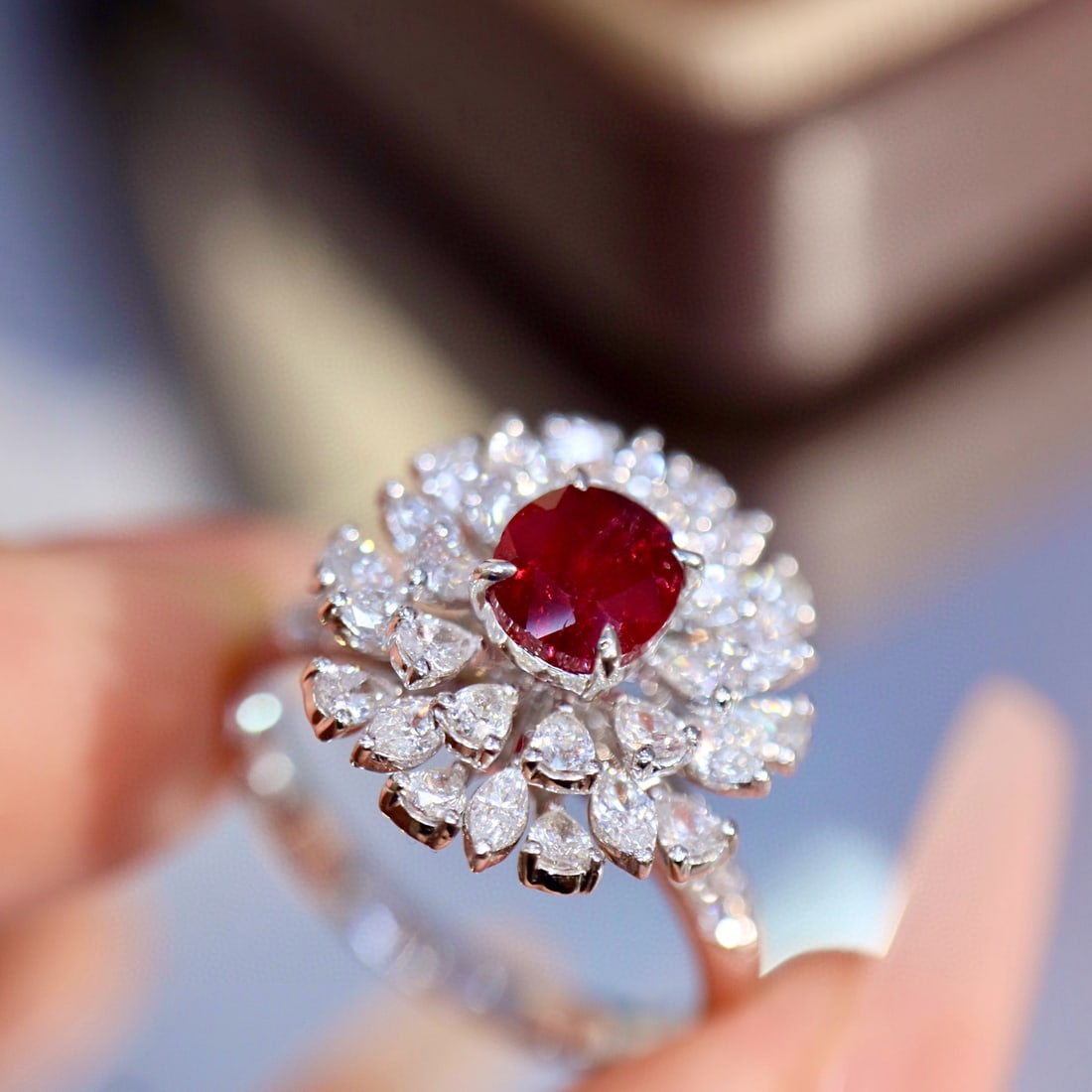 14k Gold 1.75 Ctw Vivid Red Natural Ruby & Diamond Ring - 4