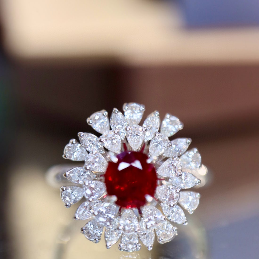 14k Gold 1.75 Ctw Vivid Red Natural Ruby & Diamond Ring - 5