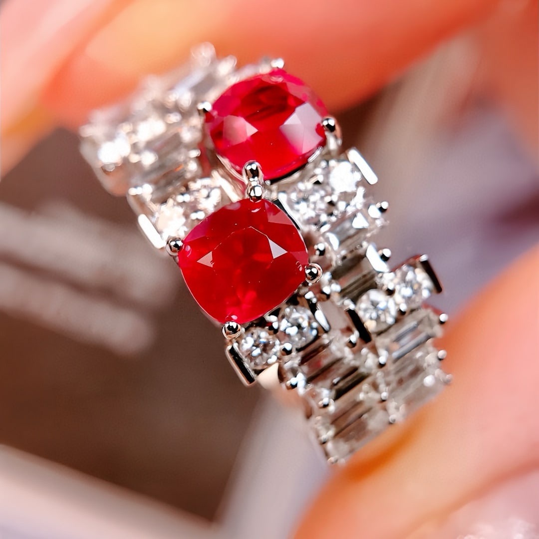 14k Gold 1.73 Ctw Natural Ruby & Diamond Ring - 3