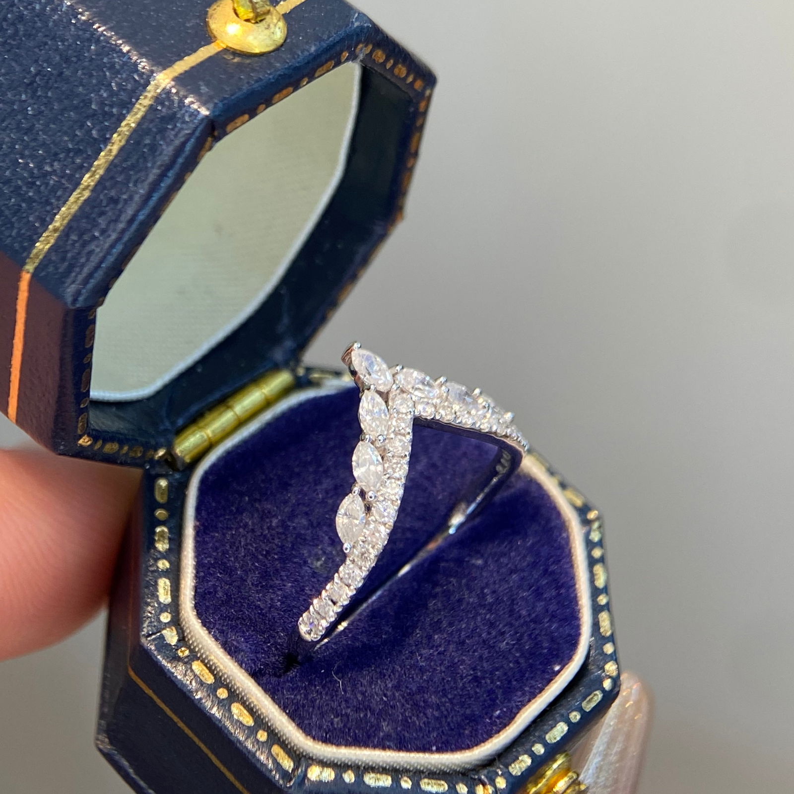 14k Gold 0.45 Ct Natural H Diamond Ring - 2