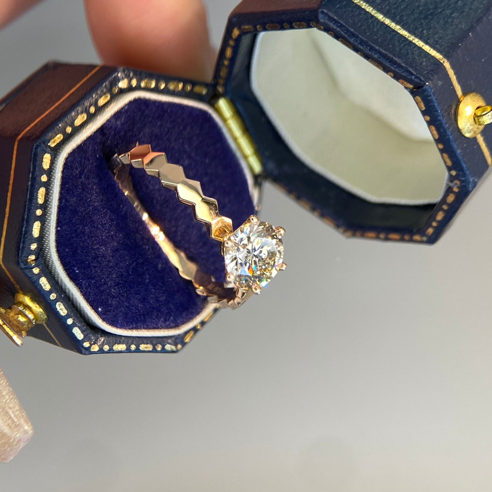 14k Gold 1 Ct Natural H Diamond Ring - 2