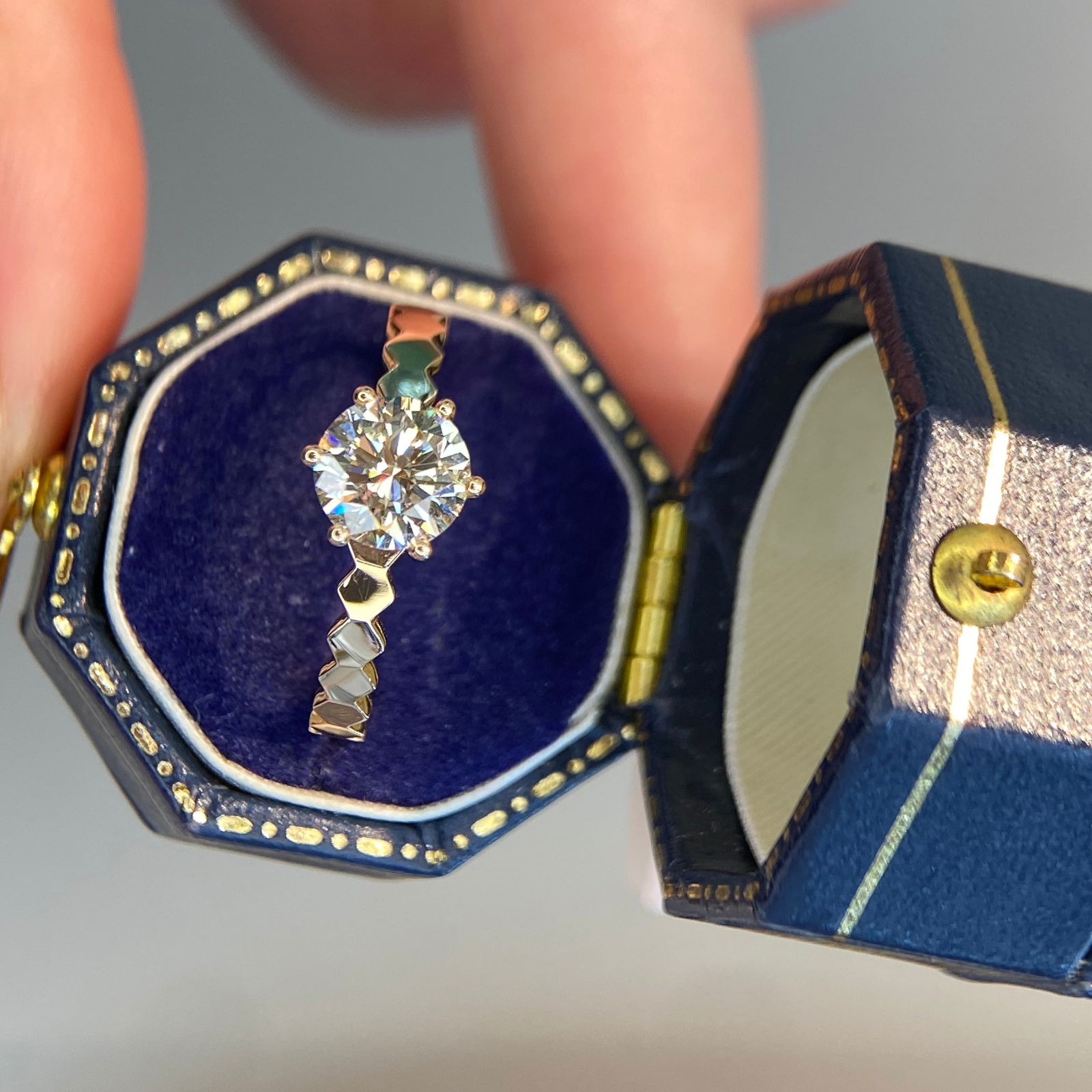 14k Gold 1 Ct Natural H Diamond Ring - 3