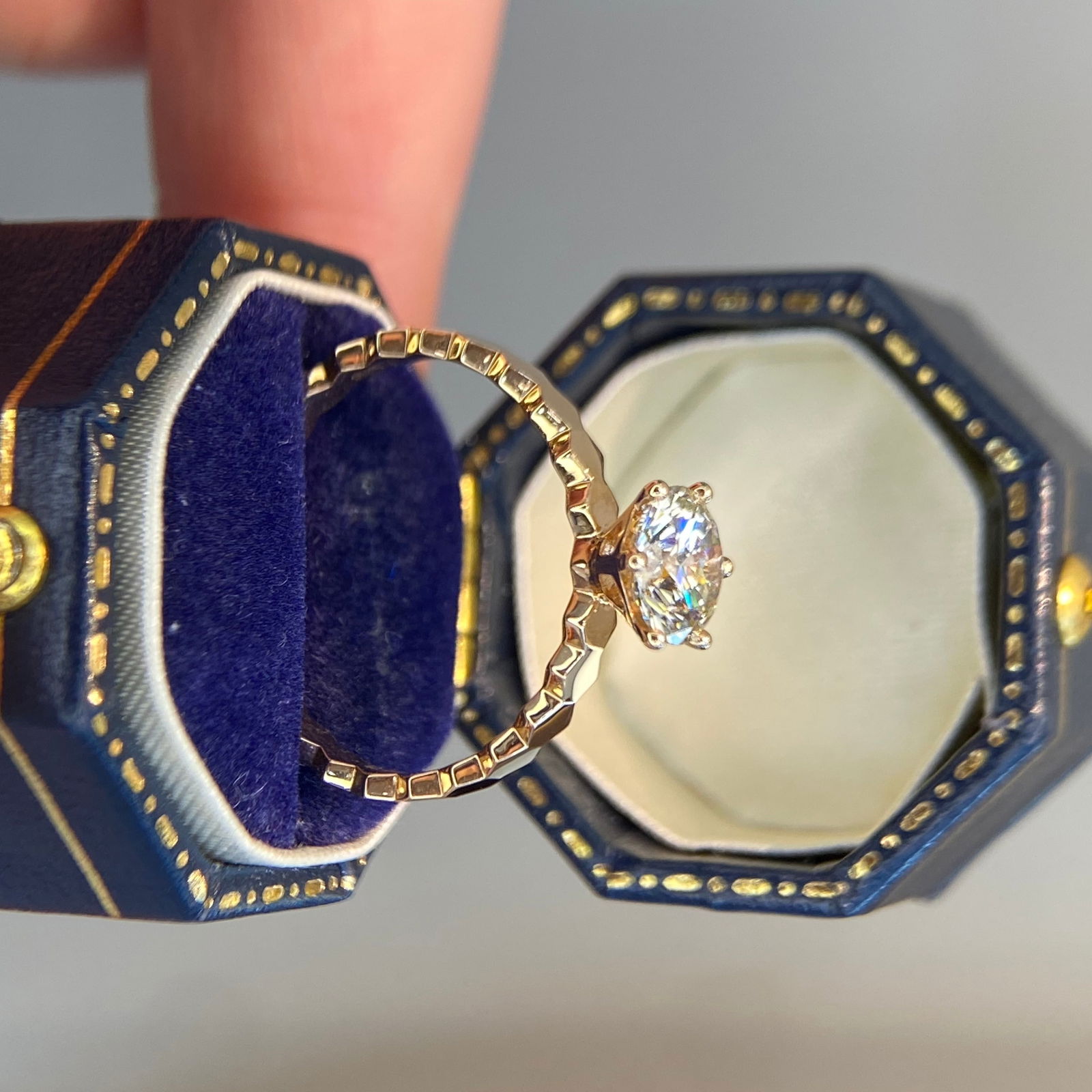 14k Gold 1 Ct Natural H Diamond Ring - 5