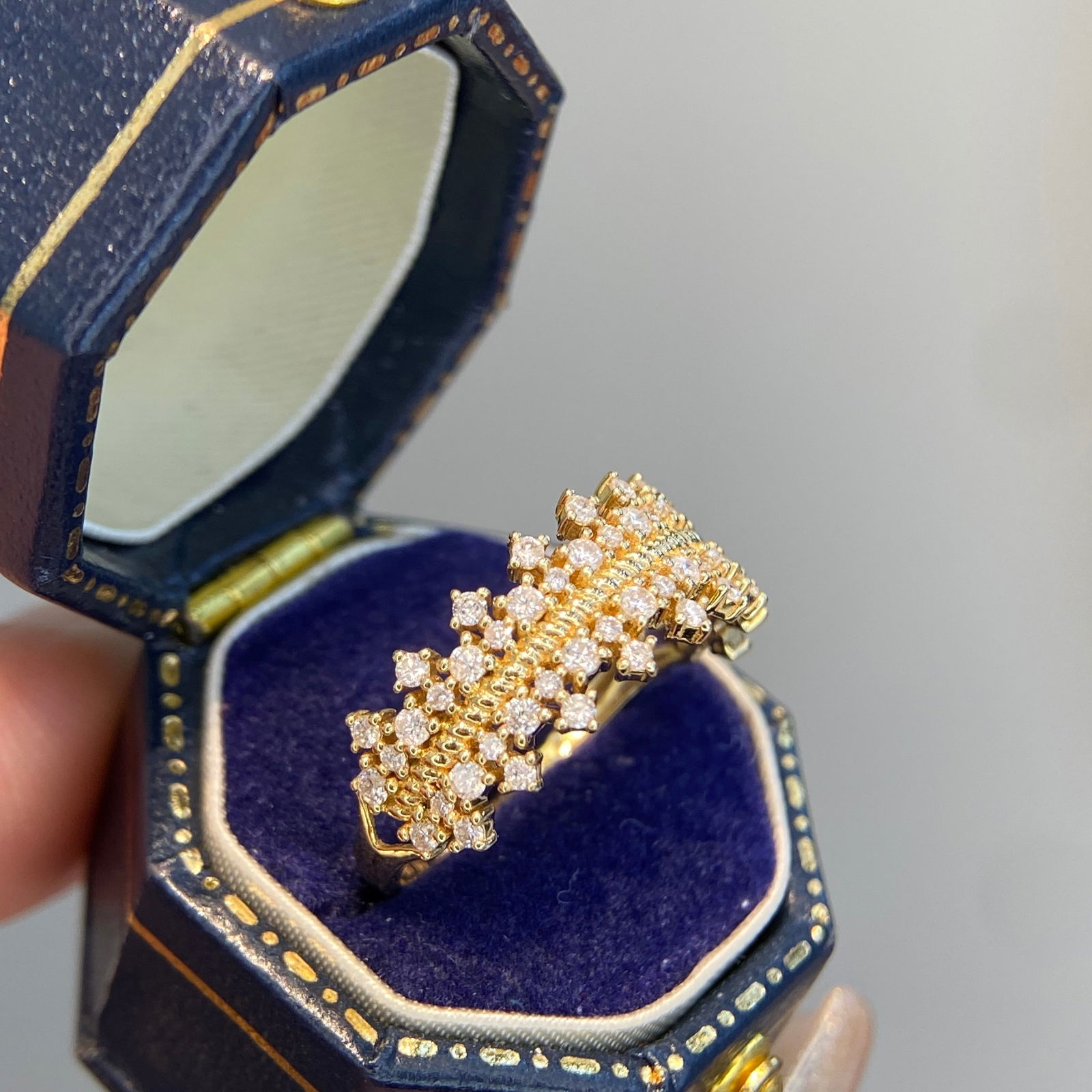 14k Gold 0.6 Ct Natural H Diamond Ring - 2