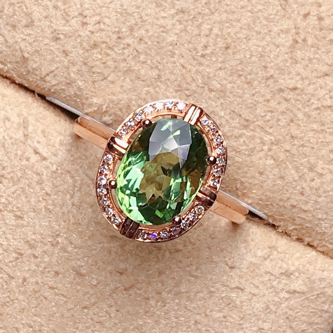 14k Gold 2.65 Ct Natural Tourmaline & Diamond Ring - 2