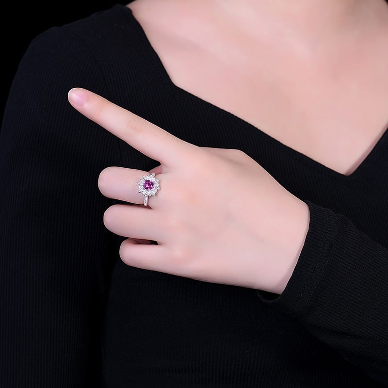 14k Gold 1.75 Ctw Natural Sapphire & Diamond Ring - 5