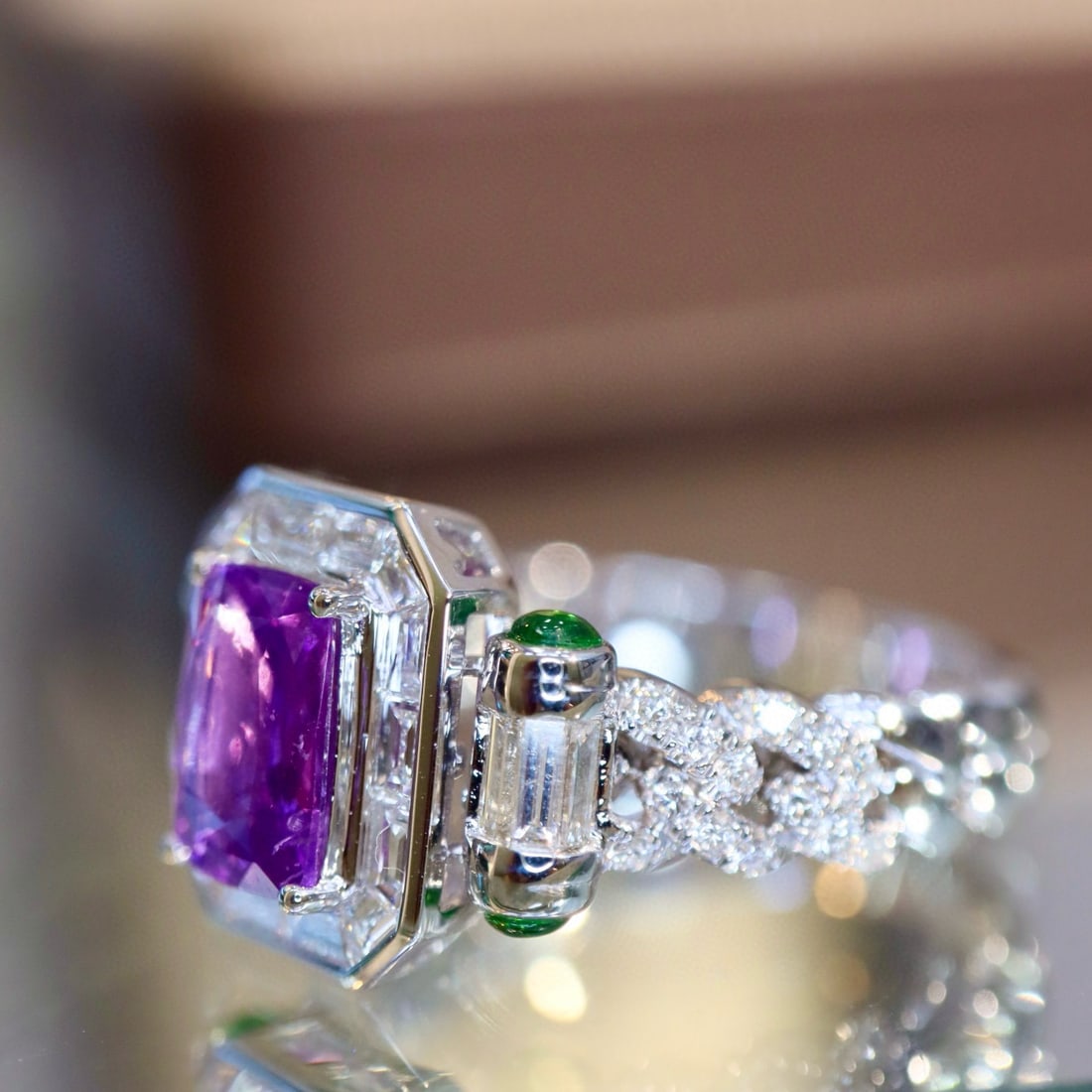 14k Gold 1.66 Ctw Natural Sapphire & Diamond Ring - 2