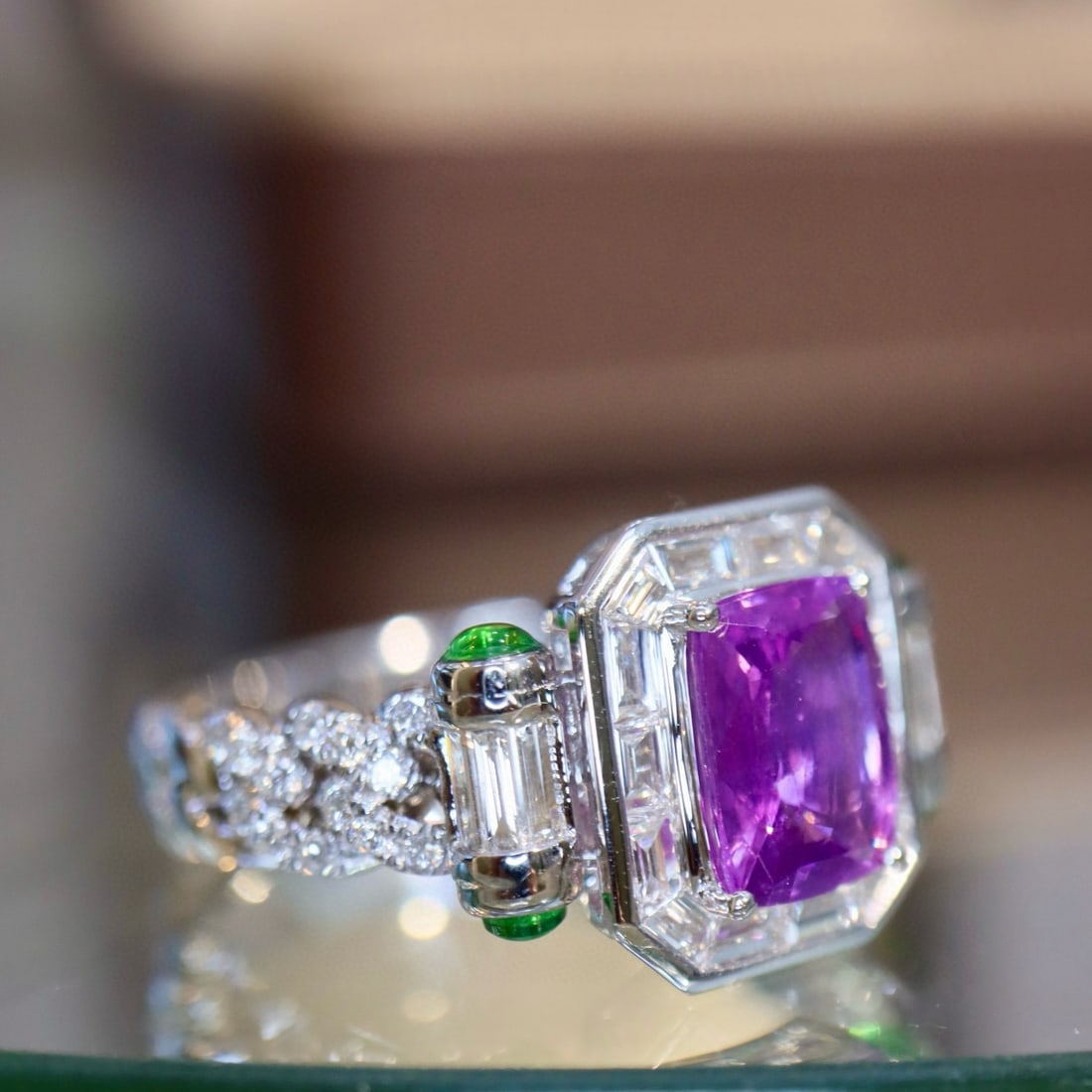 14k Gold 1.66 Ctw Natural Sapphire & Diamond Ring - 3