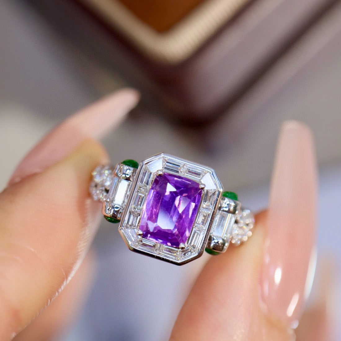 14k Gold 1.66 Ctw Natural Sapphire & Diamond Ring - 5