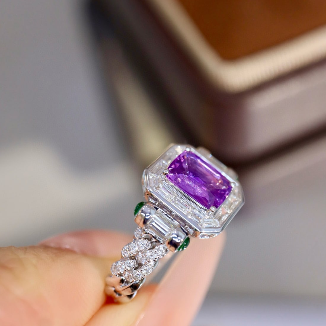 14k Gold 1.66 Ctw Natural Sapphire & Diamond Ring - 7