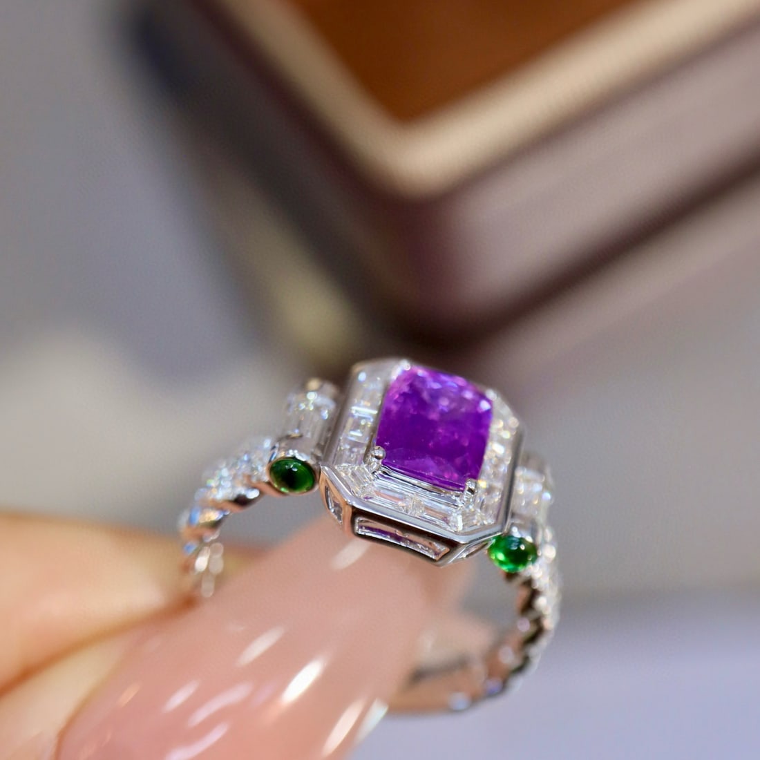 14k Gold 1.66 Ctw Natural Sapphire & Diamond Ring - 8