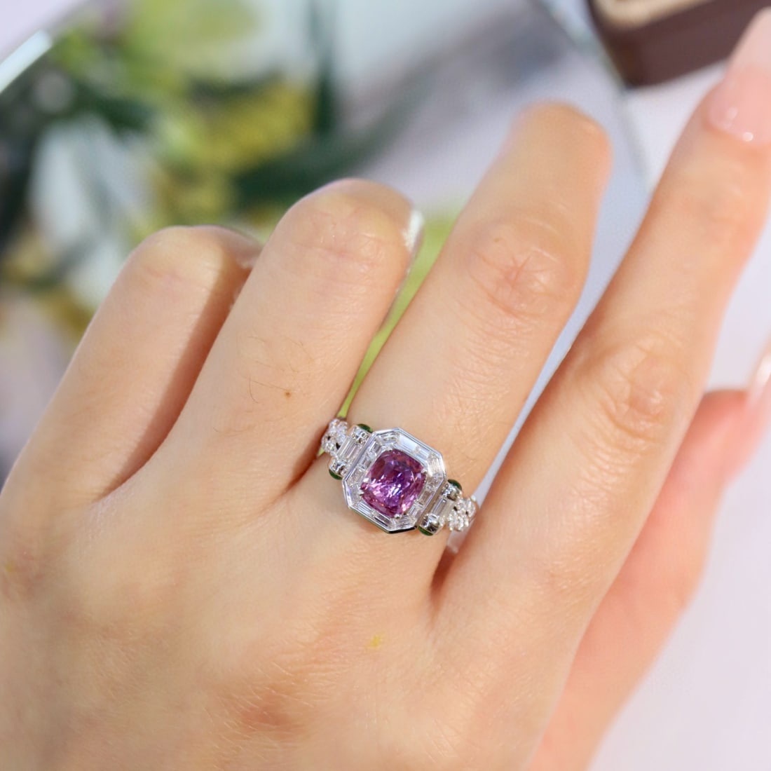 14k Gold 2.07 Ctw Natural Sapphire & Diamond Ring - 4