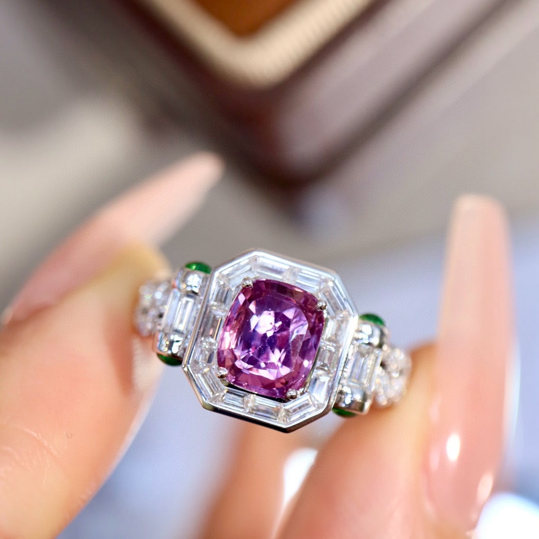 14k Gold 2.07 Ctw Natural Sapphire & Diamond Ring - 5