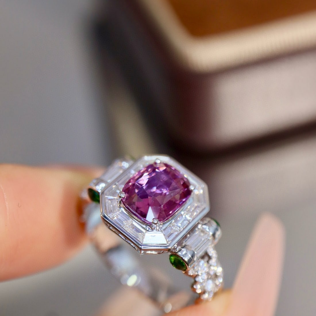 14k Gold 2.07 Ctw Natural Sapphire & Diamond Ring - 6