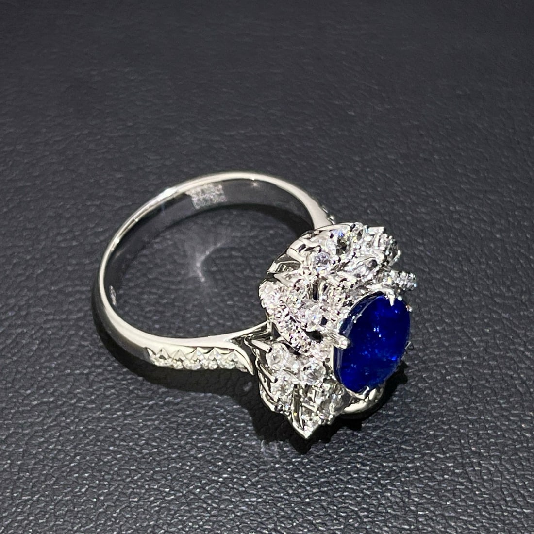 14k Gold 3.72 Ctw Natural Sapphire & Diamond Ring/pendant( Without Chain ) - 6