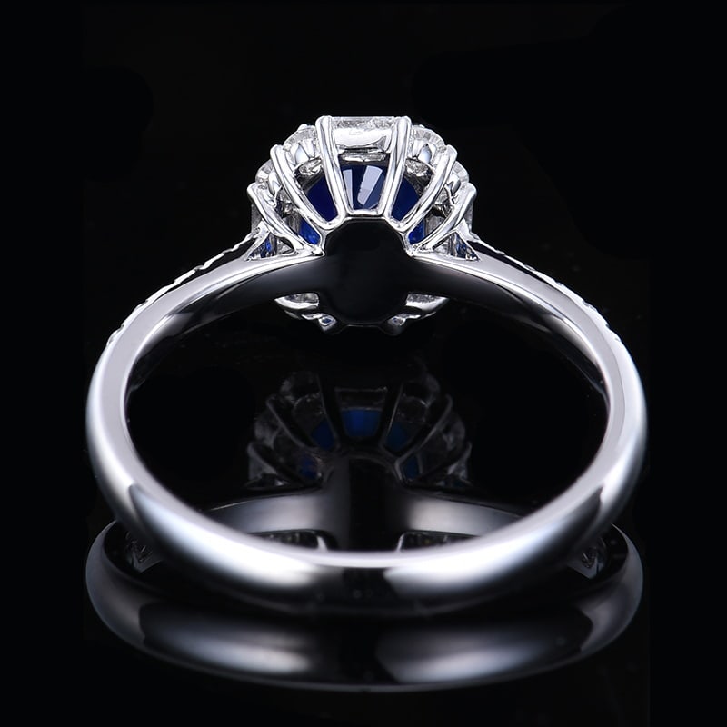 14k Gold 1.72 Ctw Natural Sapphire & Diamond Ring - 4