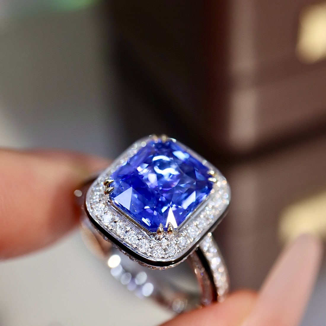 14k Gold 4.84 Ctw Natural Sapphire & Diamond Ring - 2