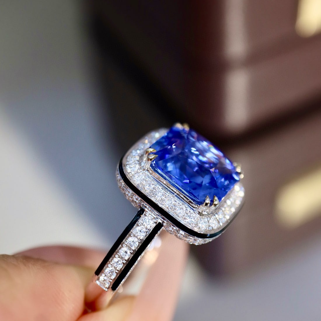 14k Gold 4.84 Ctw Natural Sapphire & Diamond Ring - 3