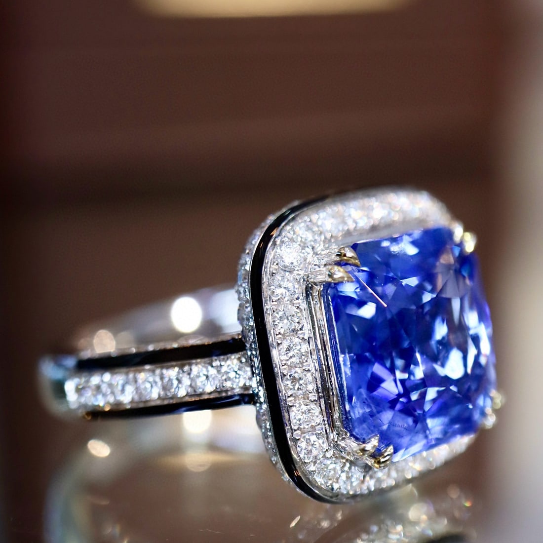 14k Gold 4.84 Ctw Natural Sapphire & Diamond Ring - 5