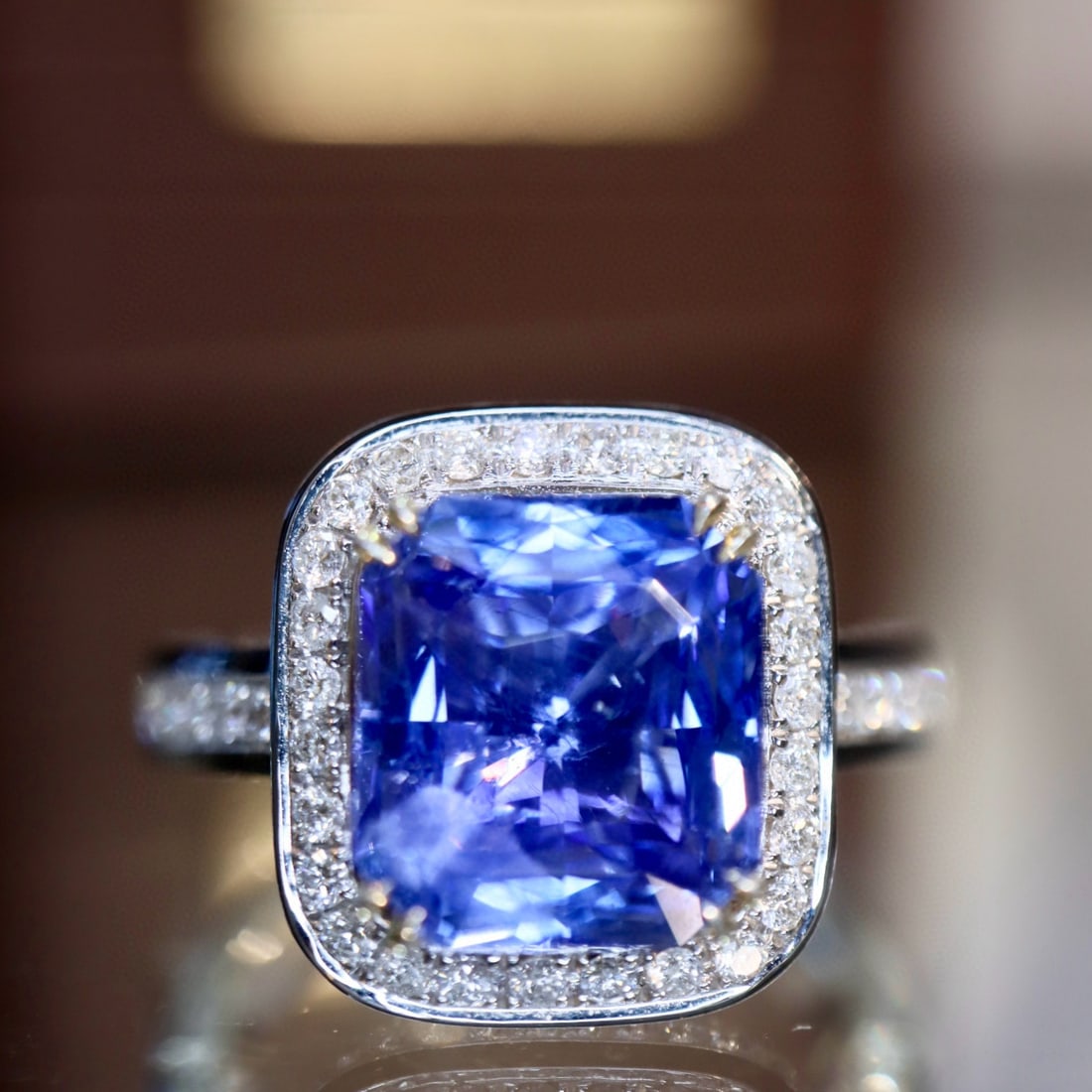 14k Gold 4.84 Ctw Natural Sapphire & Diamond Ring - 6