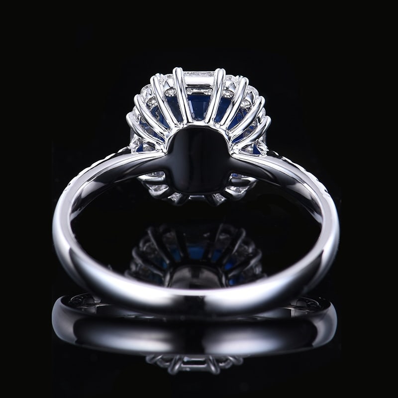 14k Gold 2.46 Ctw Natural Sapphire & Diamond Ring - 4