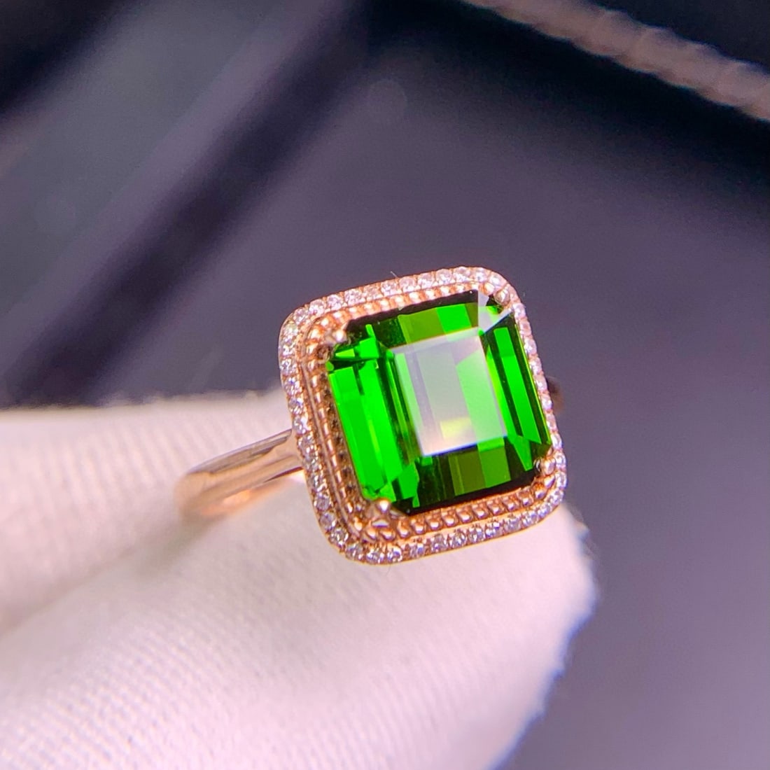 14k Gold 4.4 Ct Natural Tourmaline & Diamond Ring - 3