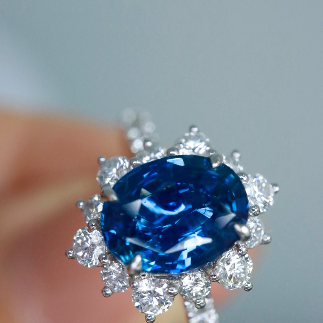 14k Gold 2.12 Ctw Natural Sapphire & Diamond Ring - 6