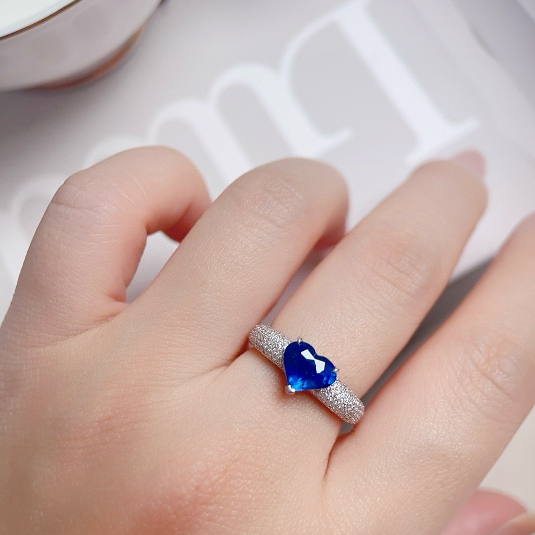 14k Gold 2.25 Ctw Natural Sapphire & Diamond Ring - 6