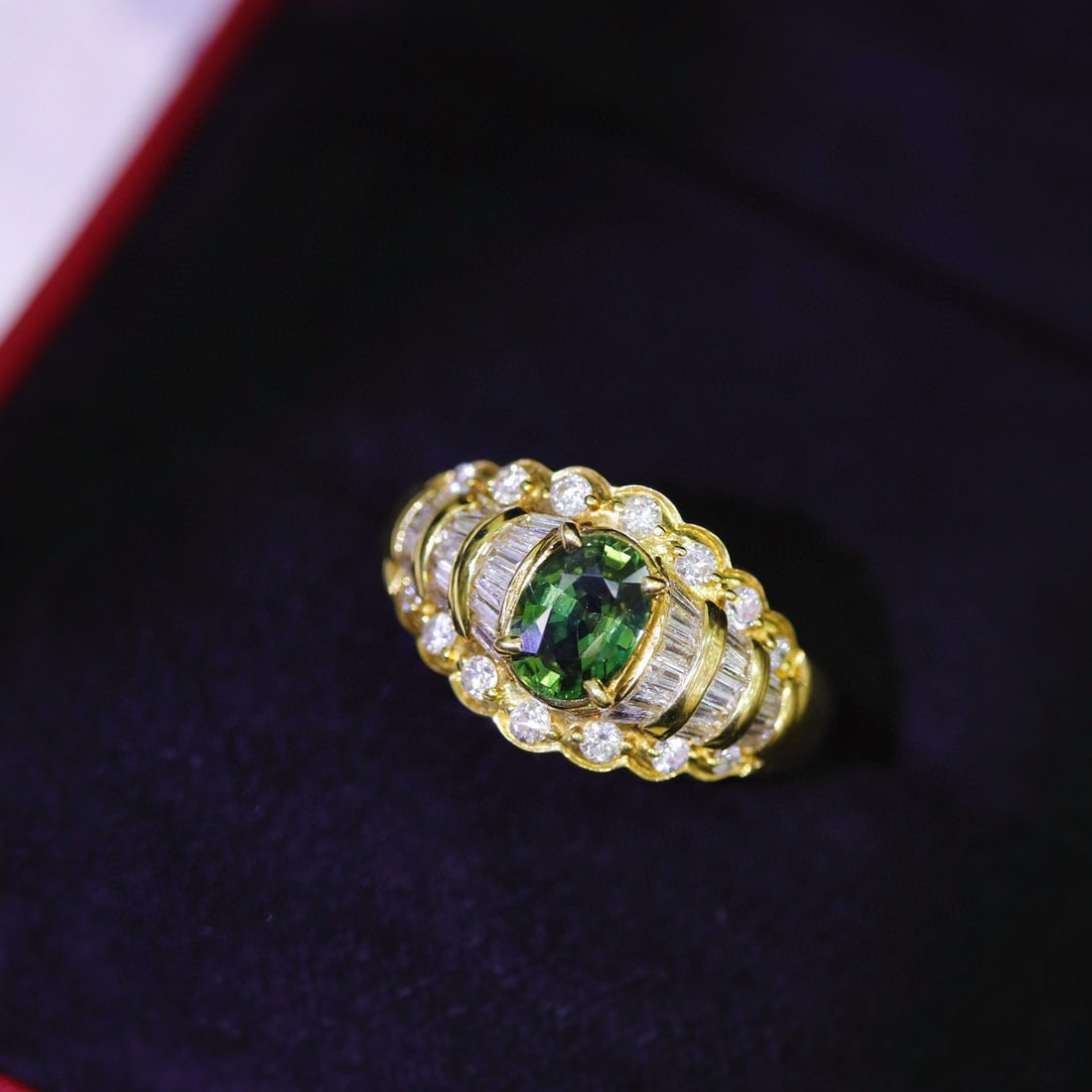 14k Gold 2.09 Ctw Natural Sapphire & Diamond Ring - 3