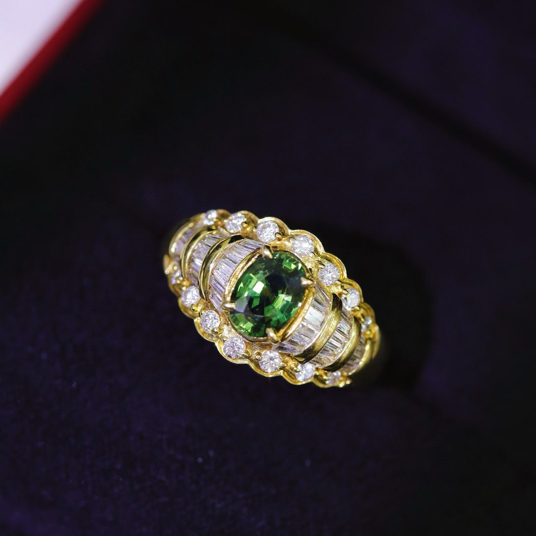 14k Gold 2.09 Ctw Natural Sapphire & Diamond Ring - 6