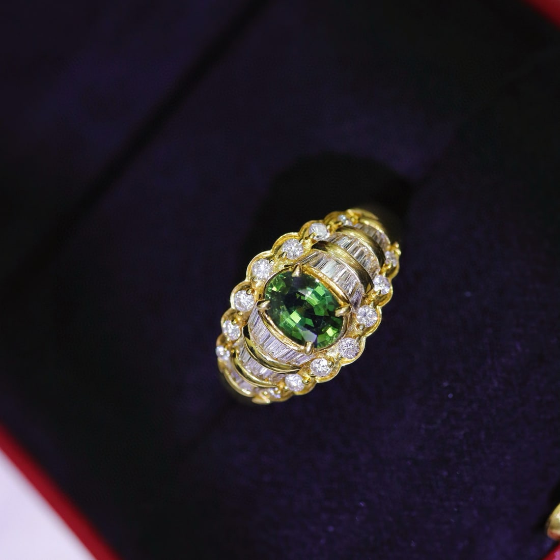 14k Gold 2.09 Ctw Natural Sapphire & Diamond Ring - 7