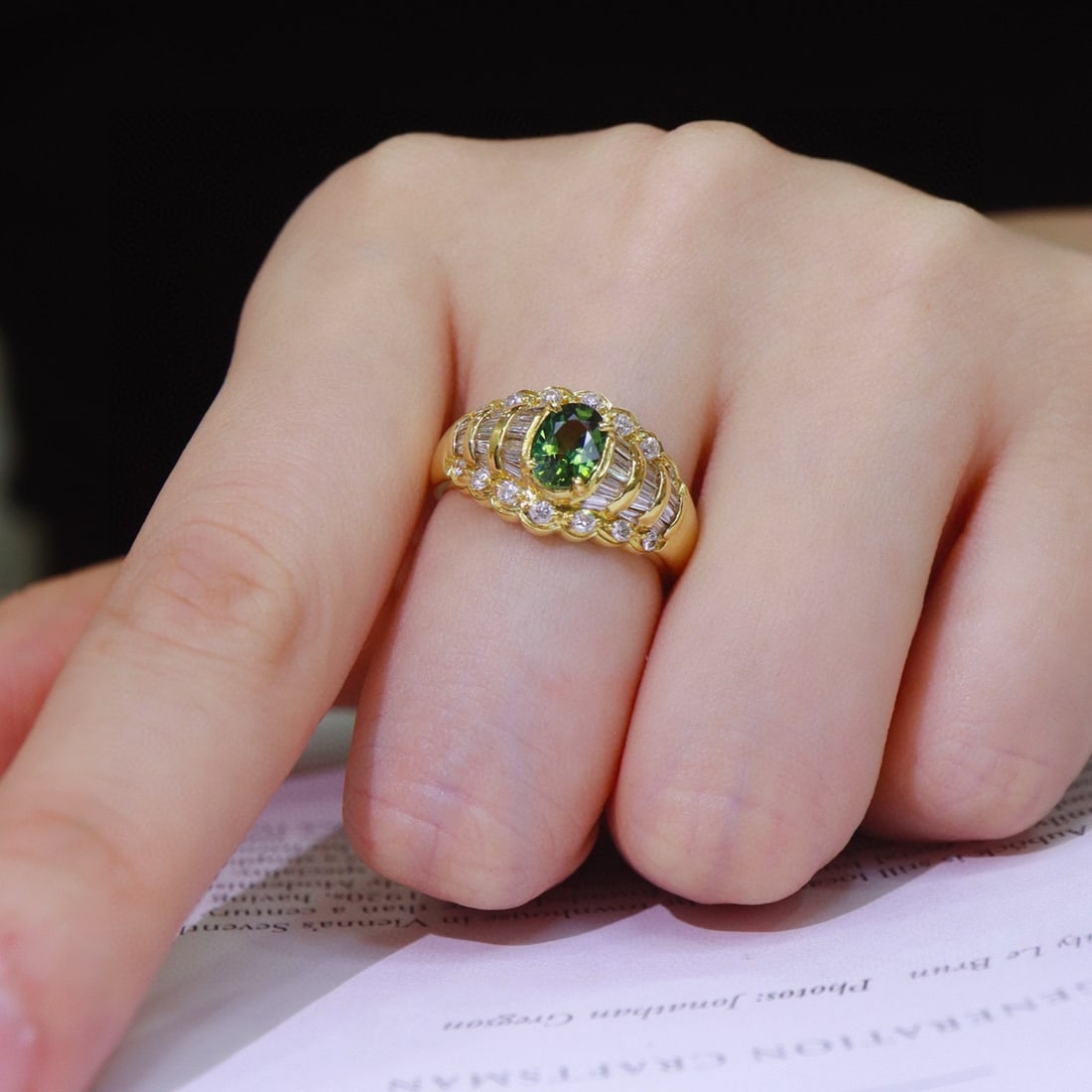 14k Gold 2.09 Ctw Natural Sapphire & Diamond Ring - 8