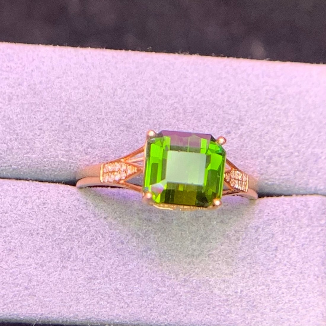 14k Gold 2.78 Ct Natural Tourmaline & Diamond Ring - 2