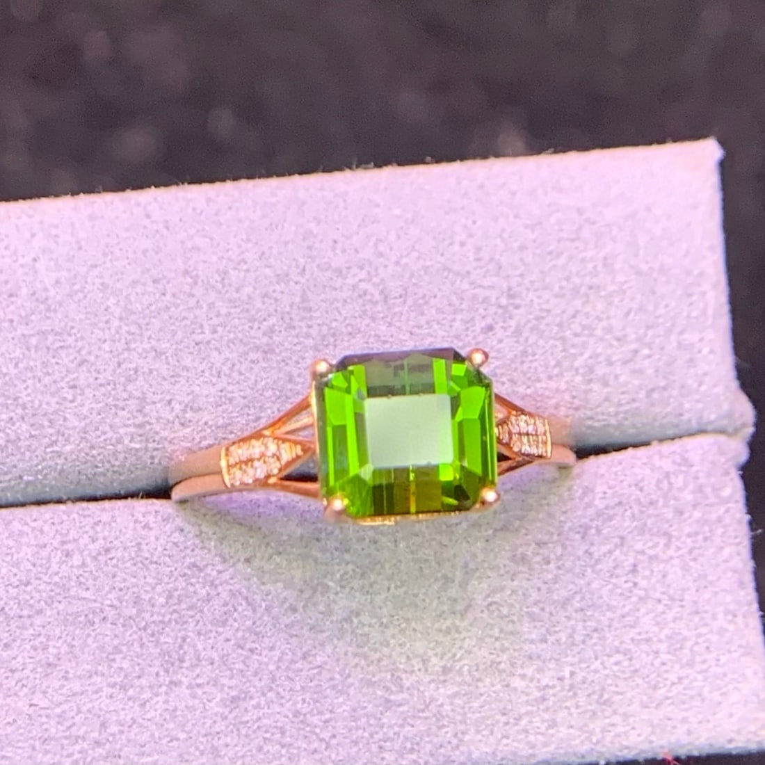 14k Gold 2.78 Ct Natural Tourmaline & Diamond Ring - 4