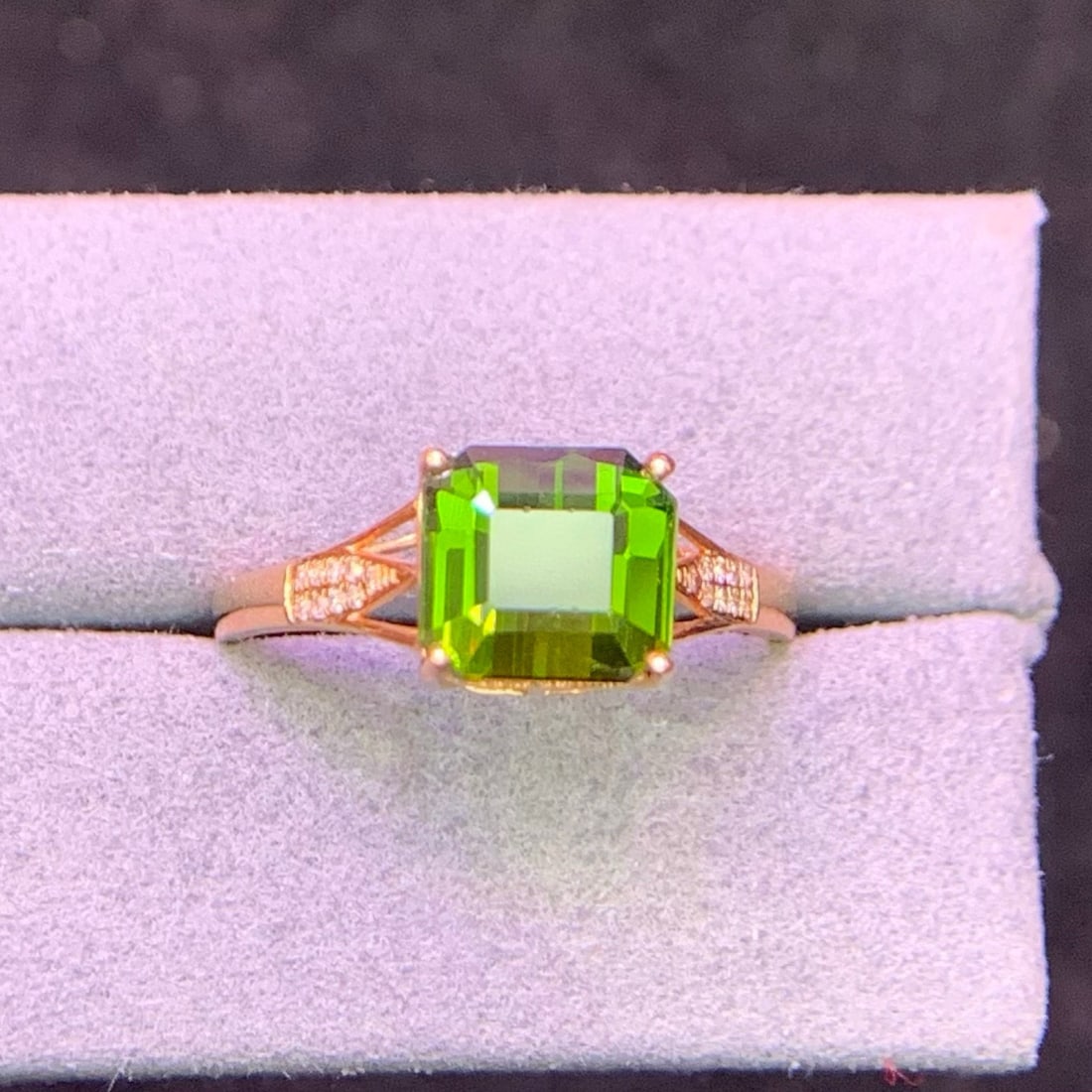 14k Gold 2.78 Ct Natural Tourmaline & Diamond Ring - 5