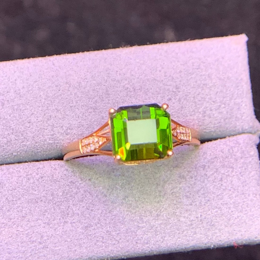 14k Gold 2.78 Ct Natural Tourmaline & Diamond Ring - 6