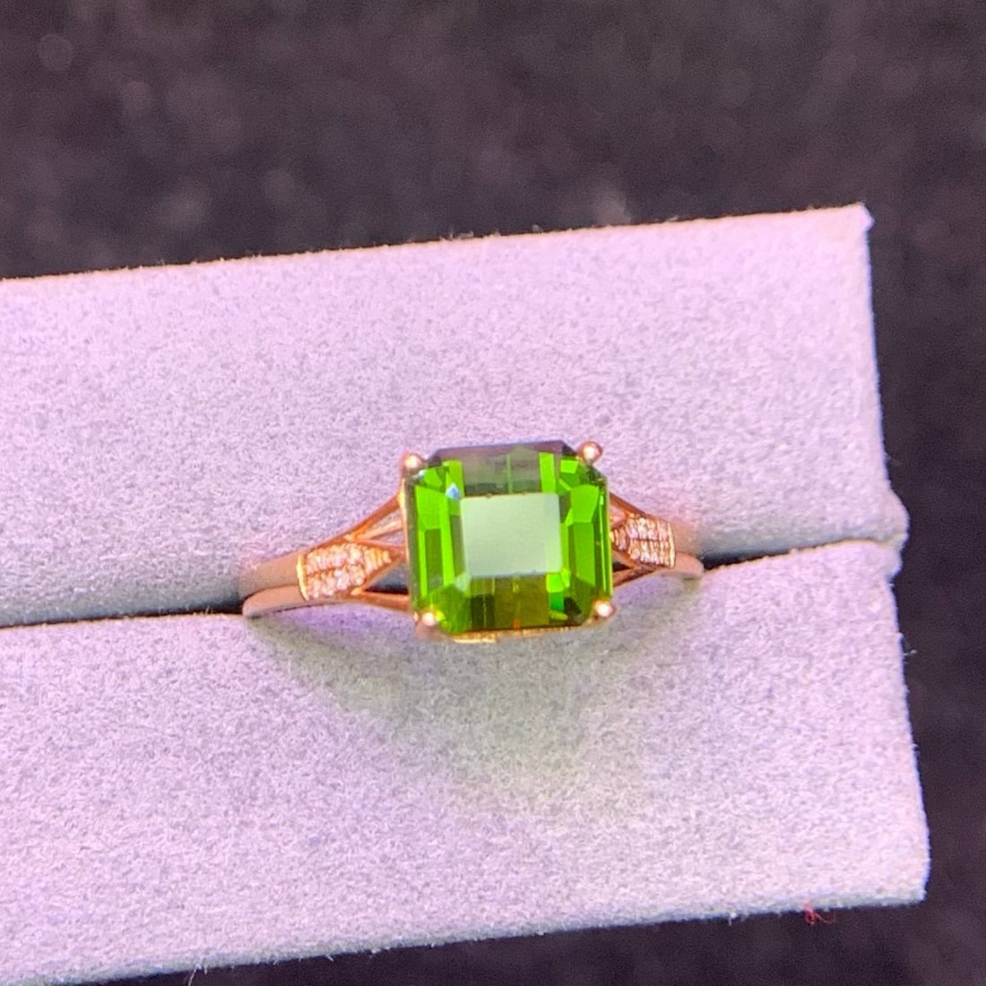 14k Gold 2.78 Ct Natural Tourmaline & Diamond Ring - 8