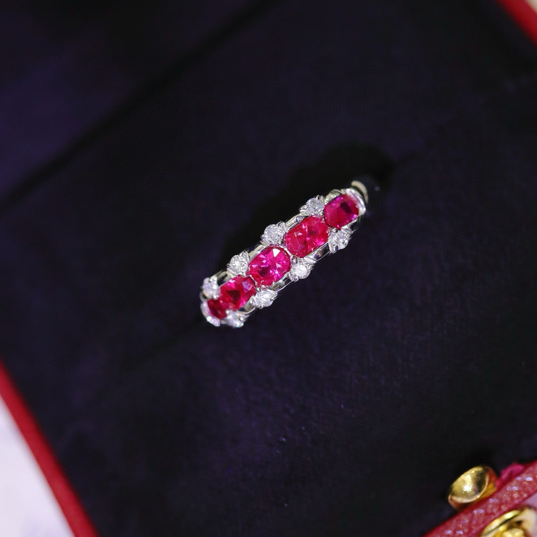 14k Gold 1.27 Ctw Vivid Green Natural Emerald & Diamond Ring - 9