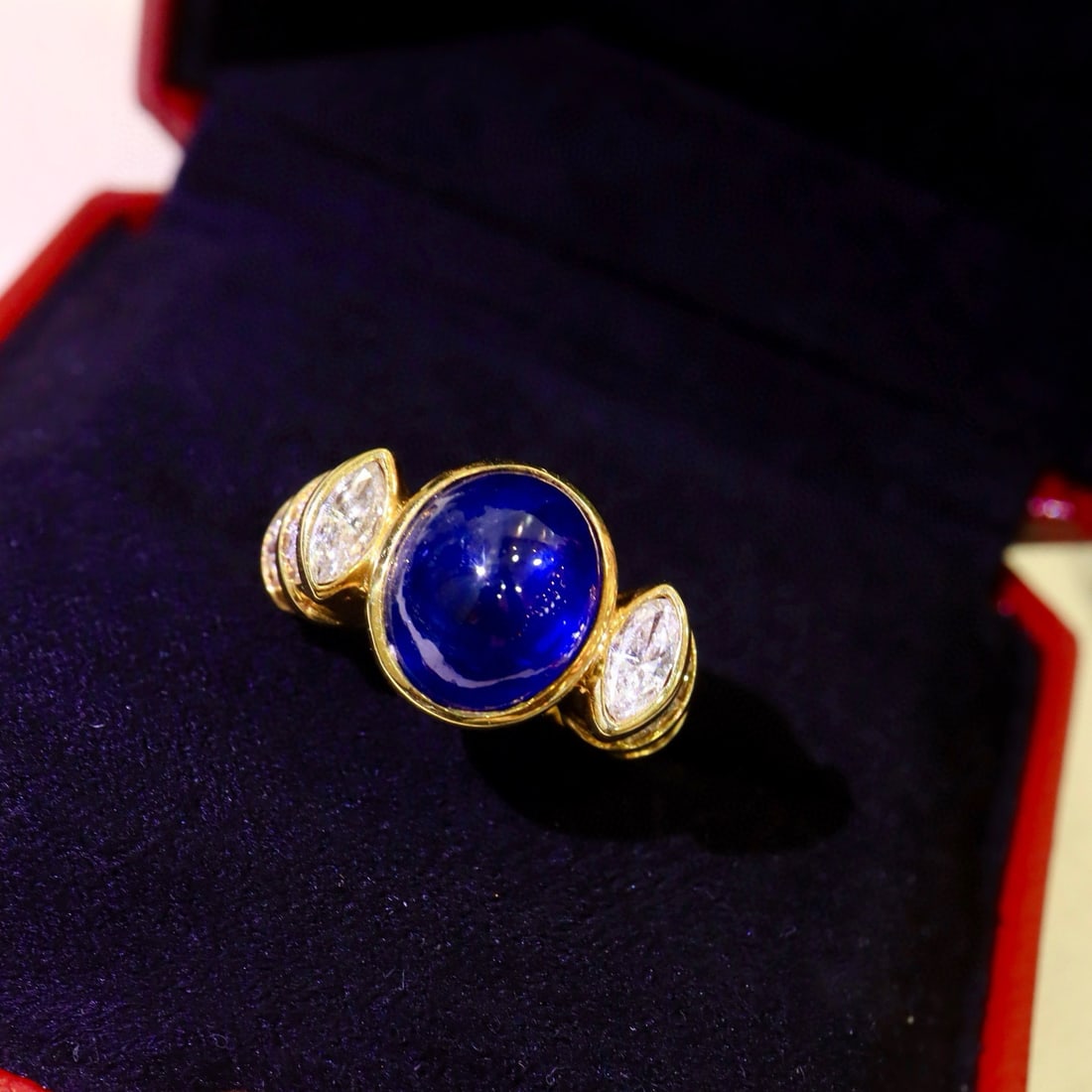 14k Gold 6.01 Ctw Natural Sapphire & Diamond Ring - 3