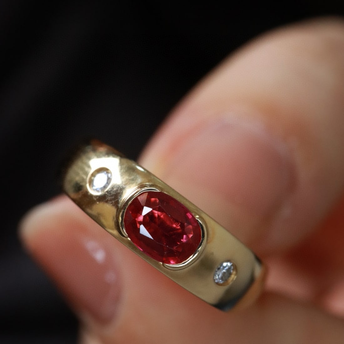 14k Gold 0.51 Ctw Natural Ruby & Diamond Ring (1 of 7)