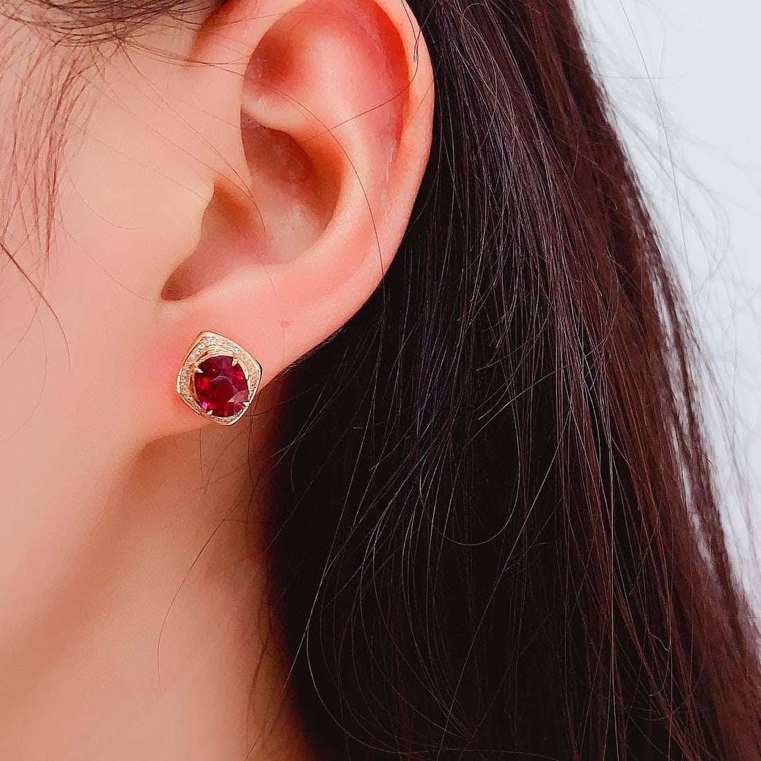 14k Gold 3.5 Ct Natural Tourmaline & Diamond Earrings - 6