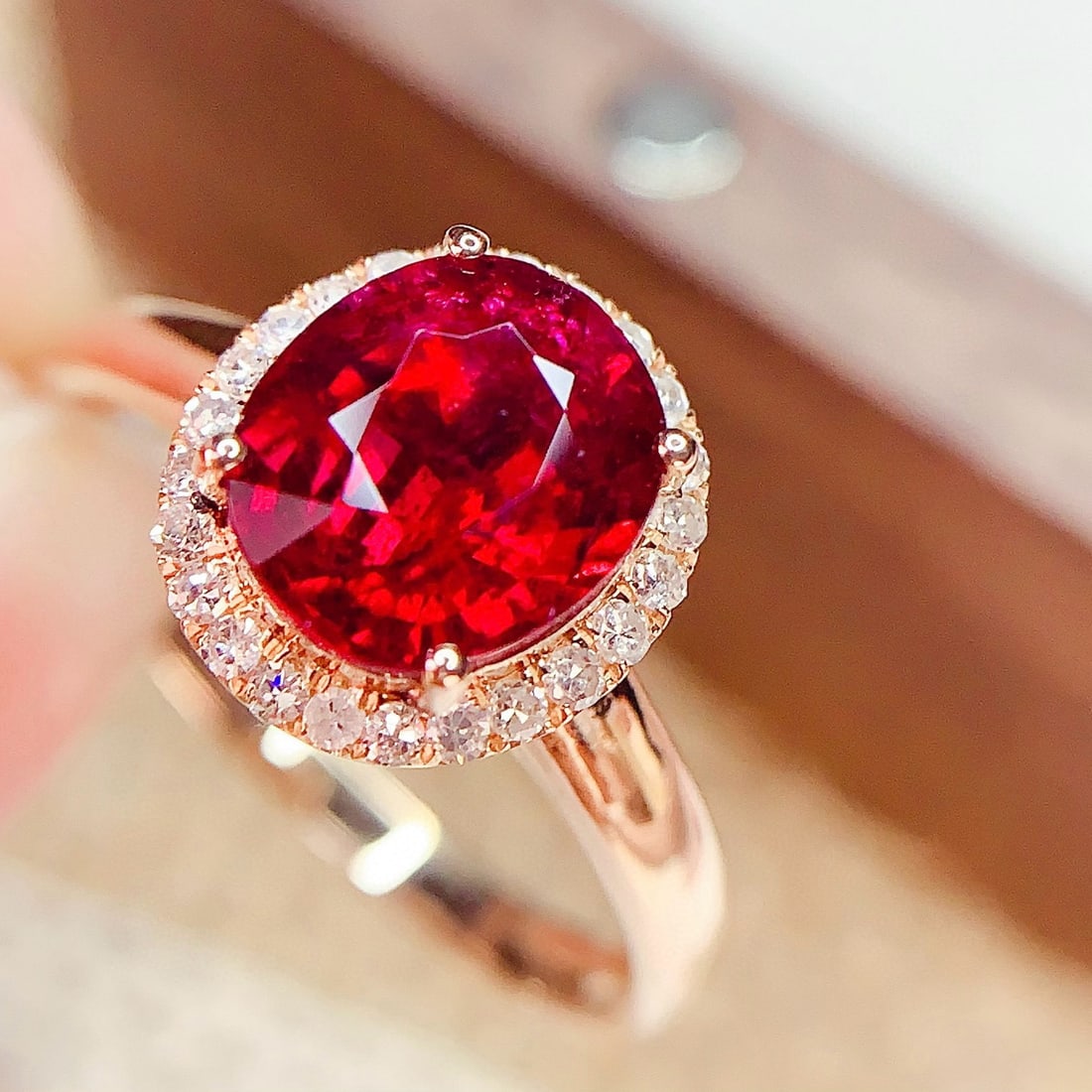 14k Gold 2.35 Ct Natural Tourmaline & Diamond Ring - 2